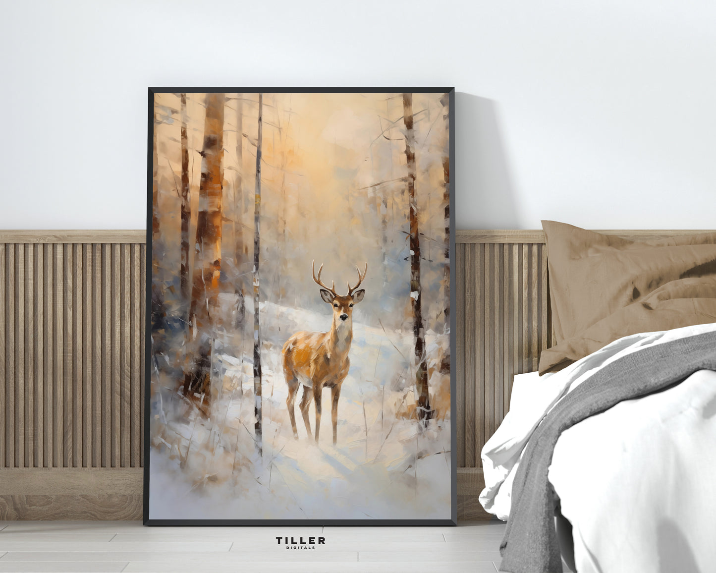 Winter Dawn: Forest Deer