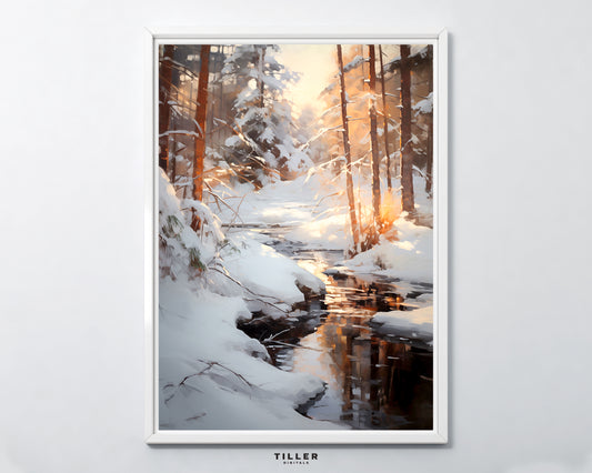 Winter Dawn: Snowy Forest